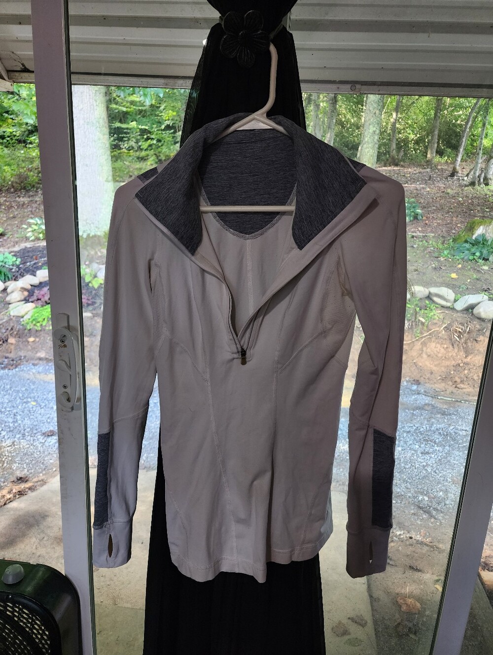 Light Gray Women's Active Pullover with Contrast Gray Trim